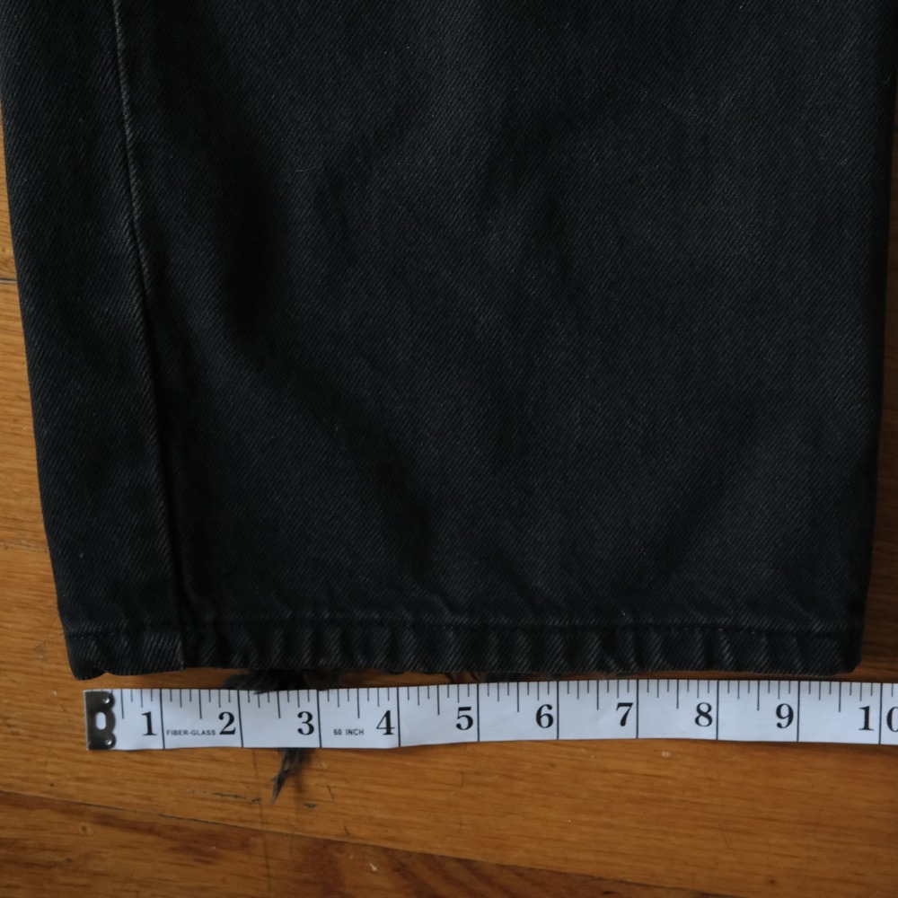 Levis Baggy Fit Jeans Mens Black Raw Hem Vintage Y2K 33x30 Streetwear Skater - Picture 8 of 12